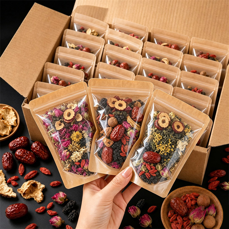 Food Or Snacks - 100 Buah Tas Kemasan Kertas Kraft