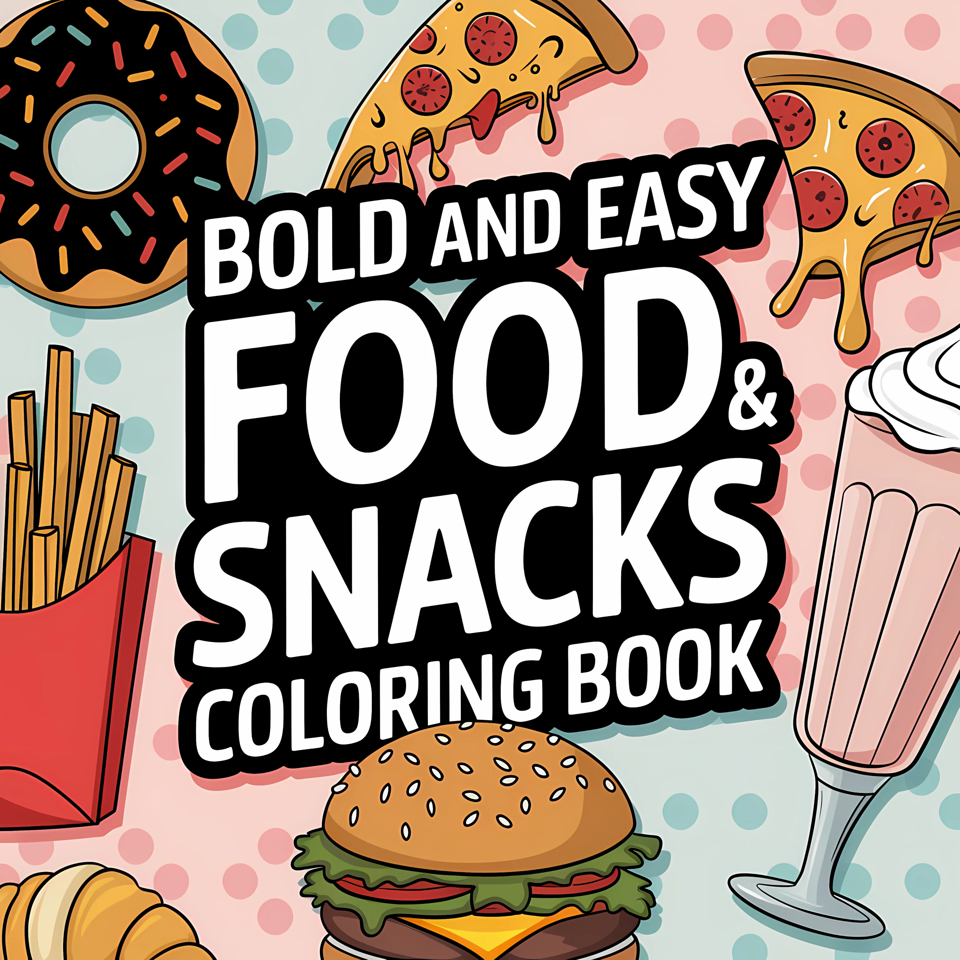 Food Snacks Drawing - Buku Mewarnai Makanan dan Camilan yang