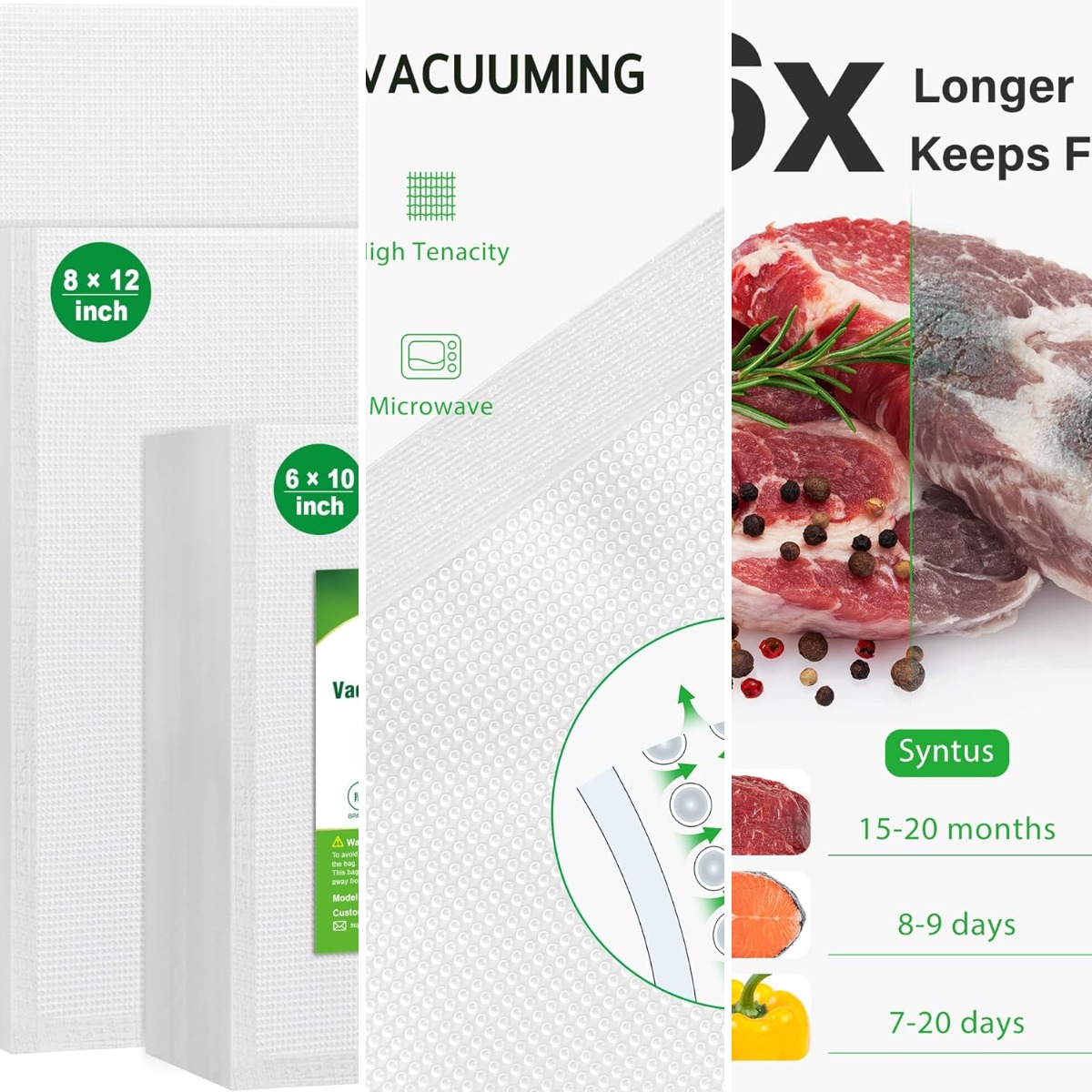 Foods X - Kantong Vacuum Sealer, 150 Galon 11'