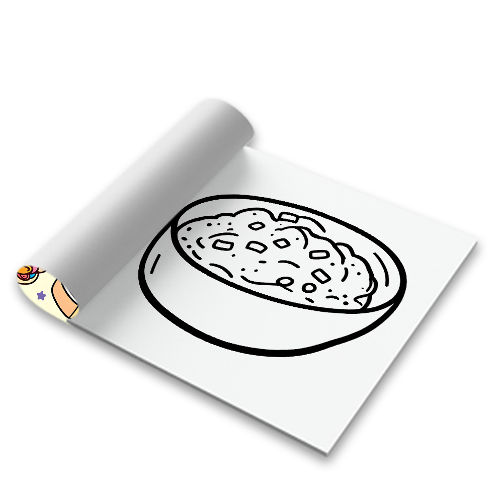 Food Snacks Drawing - Buku Mewarnai Lucu Makanan Minuman &
