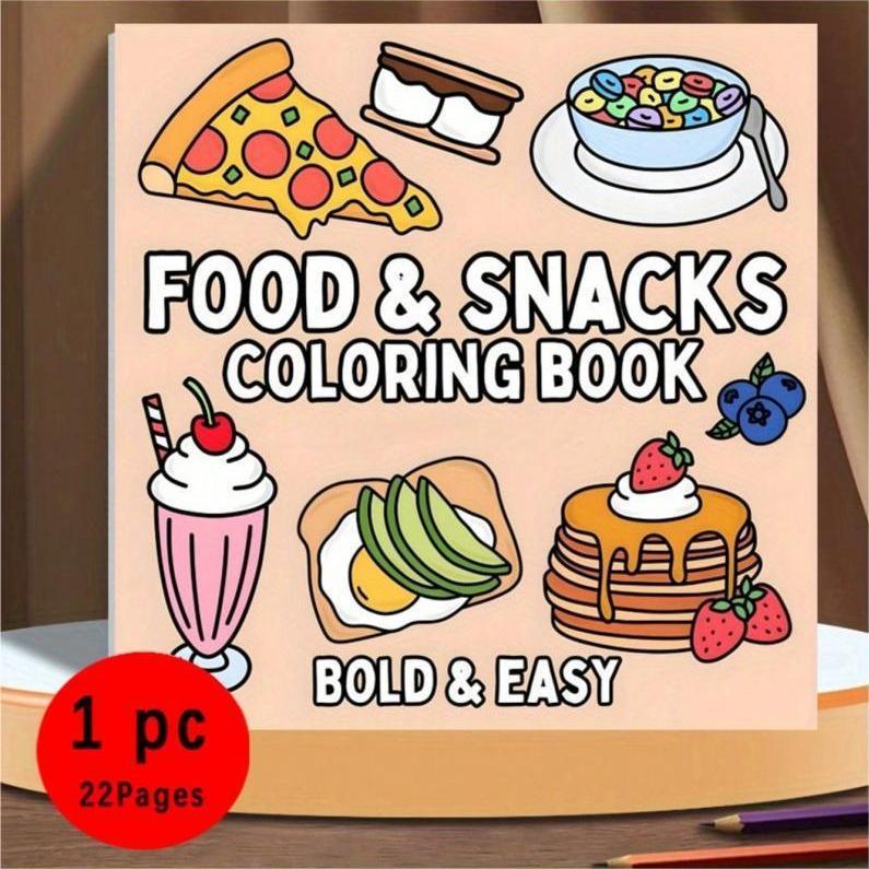 Buku Mewarnai Bertema Makanan  - Food Snacks Drawing ulasan dan harga
