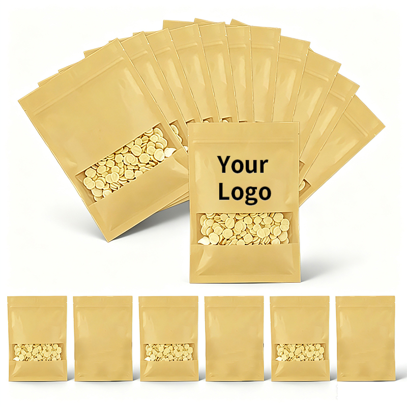 Kantong Ziplock Kertas Kraft A - Logo Food Snack ulasan dan harga