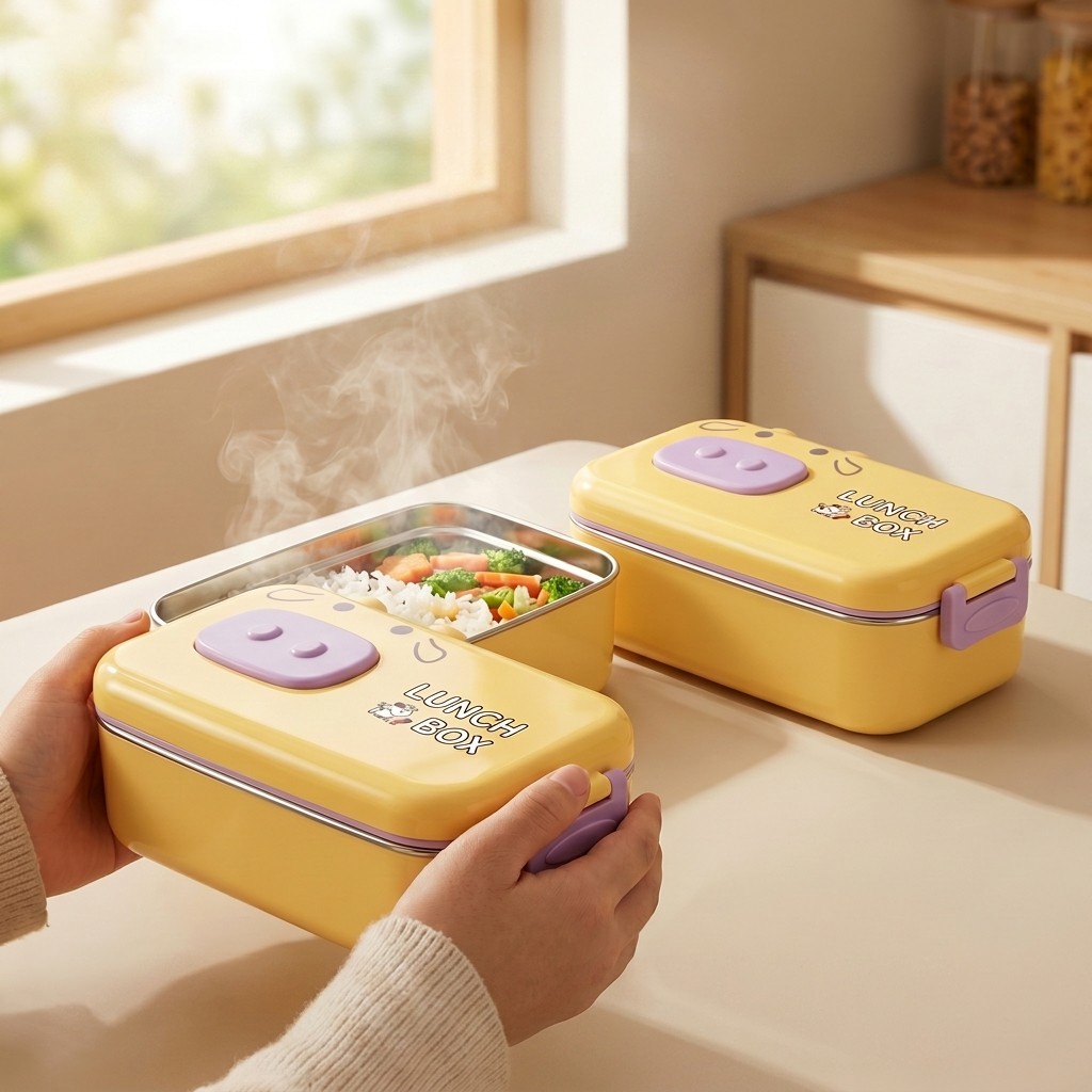 Kotak Bento Baja Tahan Karat 3 - Food Or Snacks ulasan dan harga