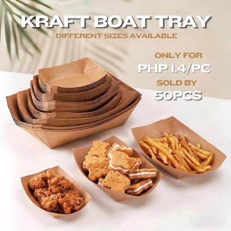 Nampan Perahu Kraft Sekali Pak - Food Snacks Restaurant ulasan dan harga