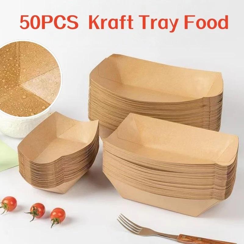 Nampan Perahu Kraft Sekali Pak - Food Snacks Restaurant ulasan dan harga