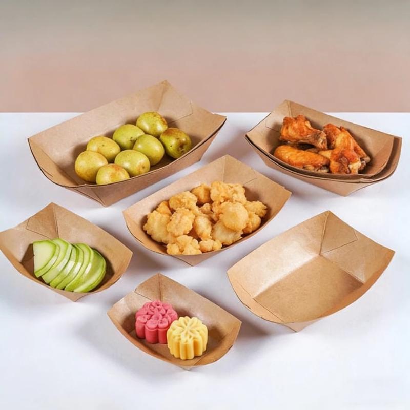 Nampan Perahu Kraft Sekali Pak - Food Snacks Restaurant ulasan dan harga
