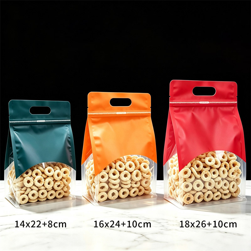 50Pcs Kantong Segel Transparan - Logo Food Snack ulasan dan harga