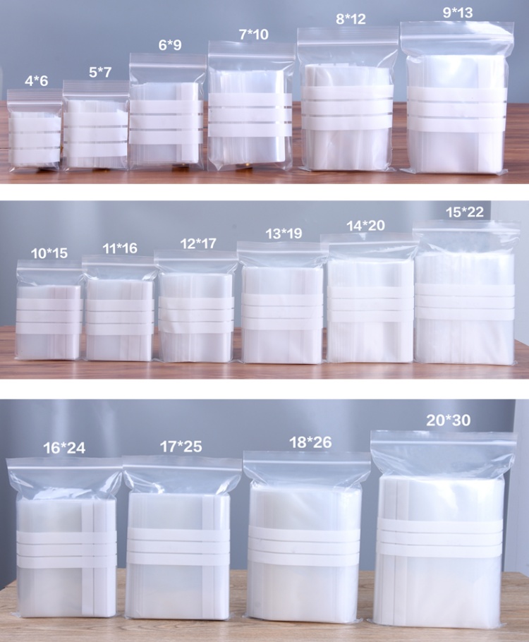 200PCS Kantong Plastik PE Tran - Logo Food Snack ulasan dan harga