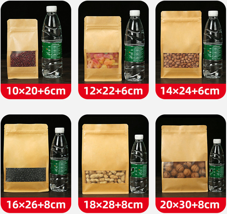 50PCS Kantong Ziplock Kertas K - Logo Food Snack ulasan dan harga