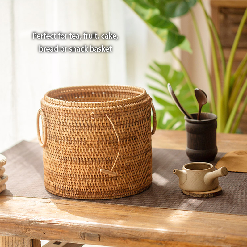 Kotak Penyimpanan Teh Rotan Ja - Food Snacks That Are Green ulasan dan harga
