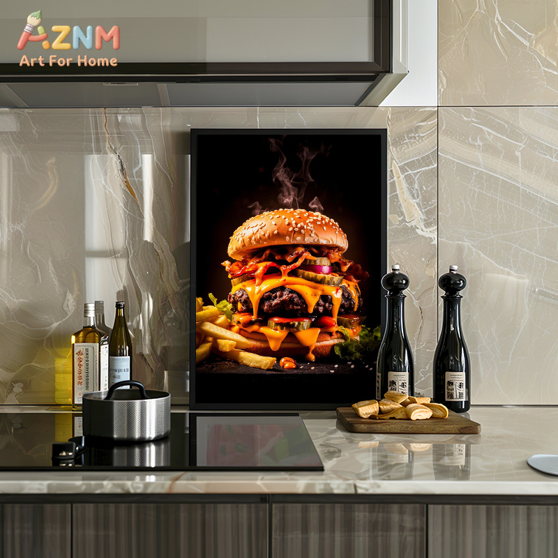 AZNM Poster Kanvas Makanan Gou - Food Snacks Restaurant ulasan dan harga