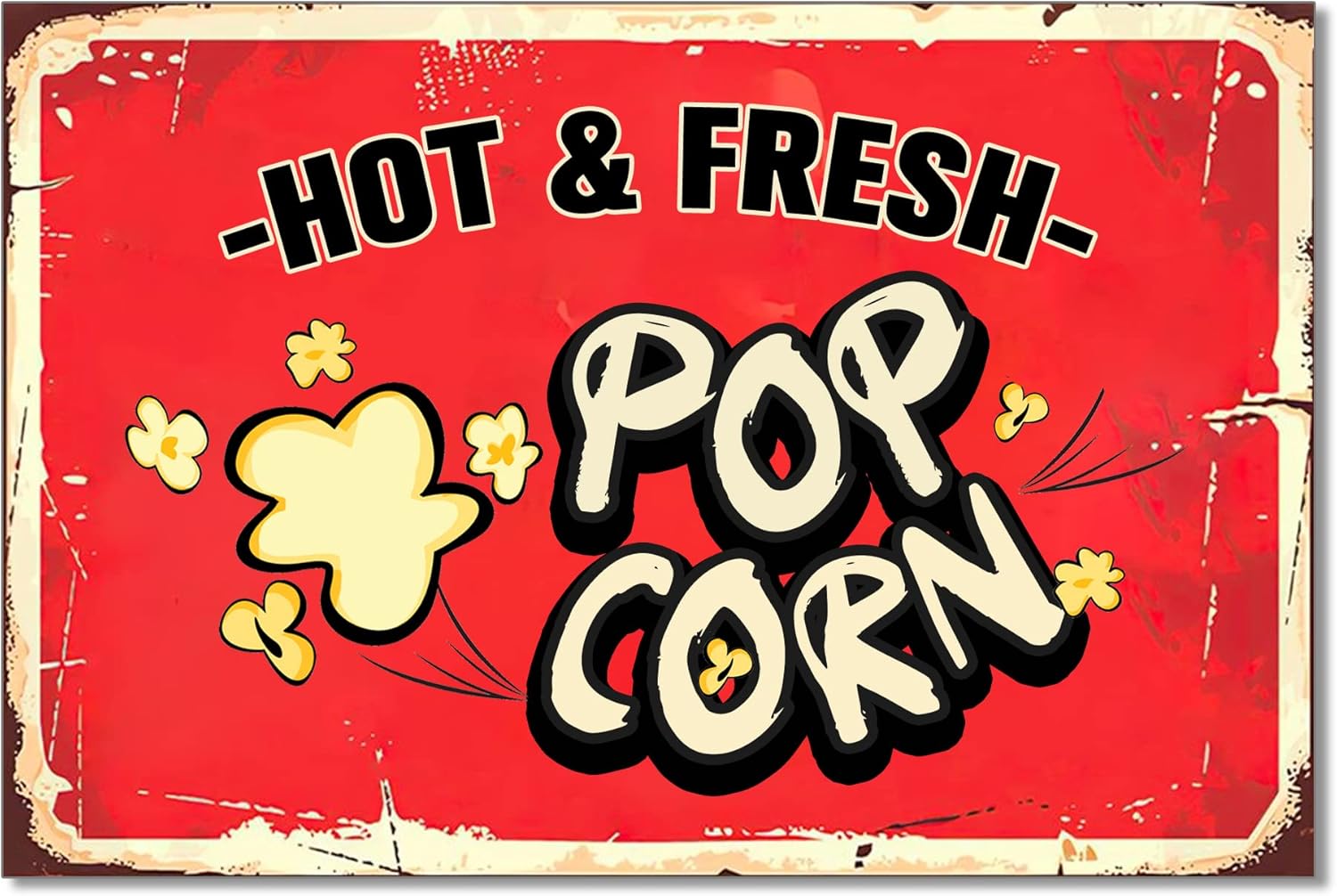 1p, Papan Logam Popcorn Panas  - Food Snacks Restaurant ulasan dan harga