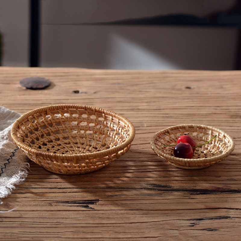 Nampan Rotan Bambu Bulat, Kera - Food And Snacks For Picnic ulasan dan harga