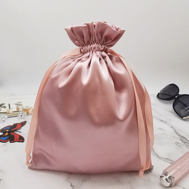 Tas Serut Satin Logo Kustom un - Food Or Snacks ulasan dan harga