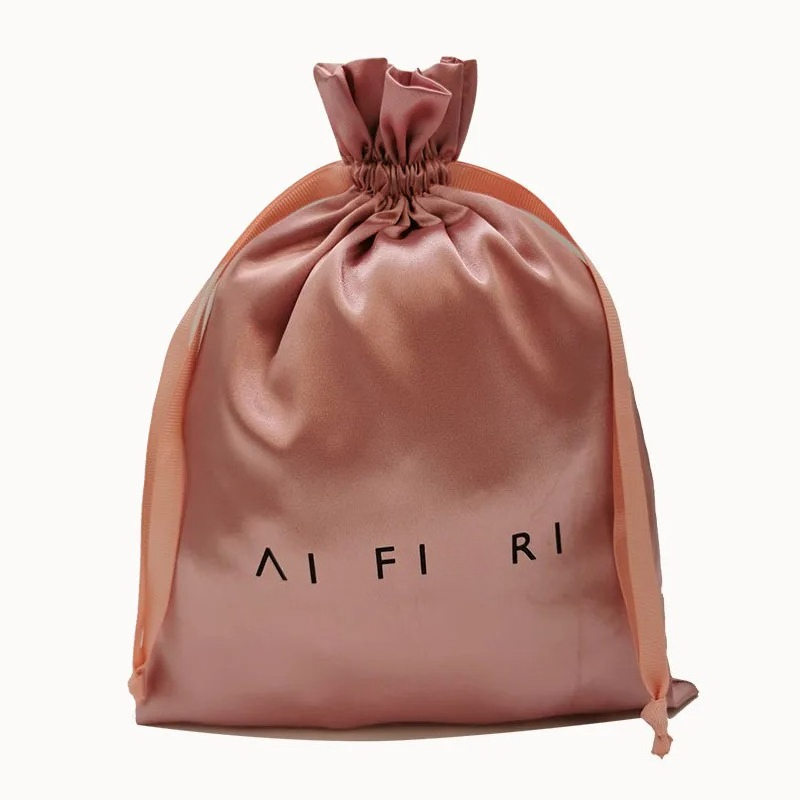Tas Serut Satin Logo Kustom un - Food Or Snacks ulasan dan harga