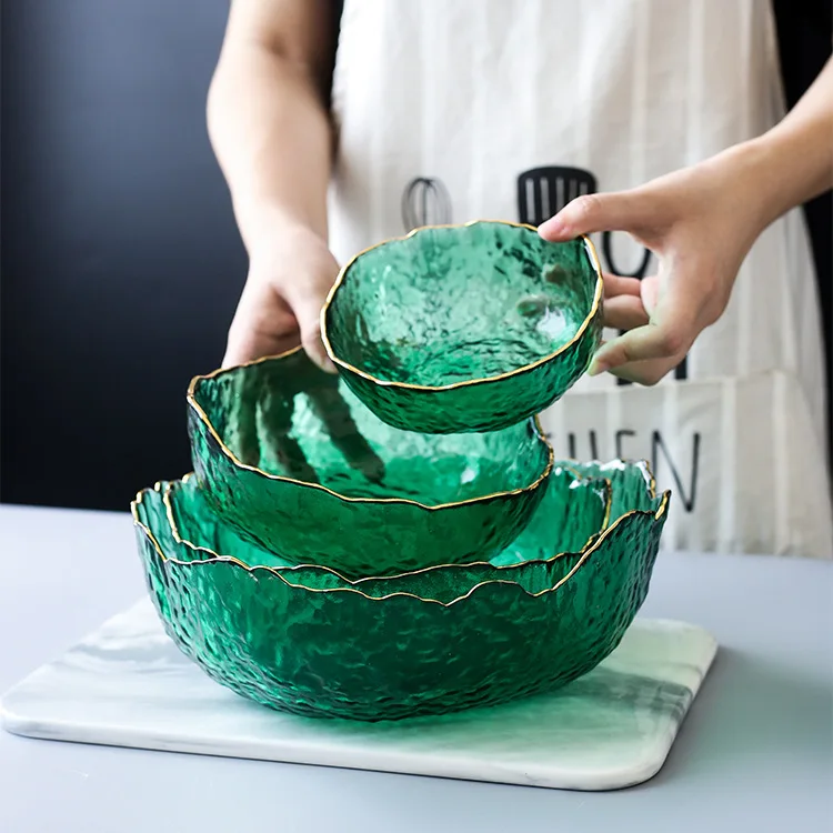 Mangkuk kaca hijau gaya Jepang - Food Snacks That Are Green ulasan dan harga